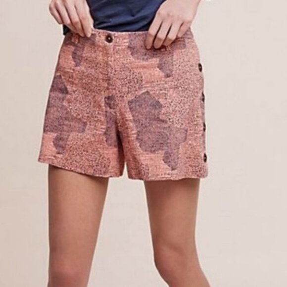 Anthropologie High Rise Island Hopper Pink Shorts Size 0 Geometric Print Boho - Picture 12 of 12